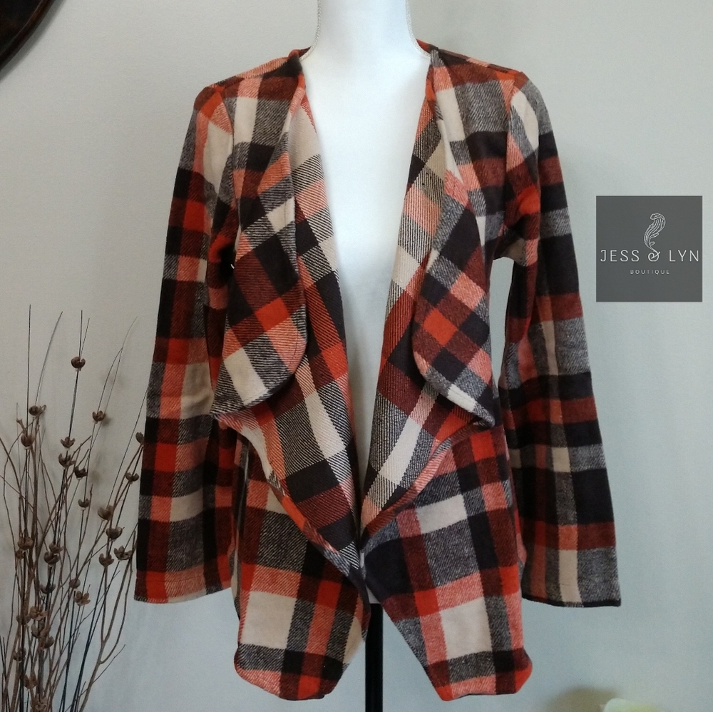 🆕Plaid Open Front Sweater Cardigan